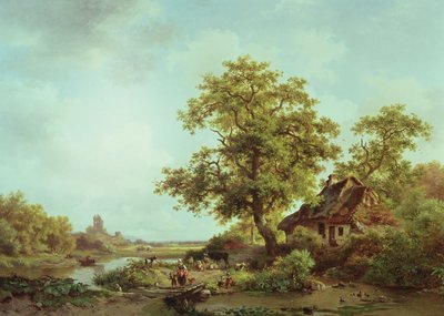 树木繁茂的景观 作者 弗雷德里克·马里亚努斯·克鲁斯曼