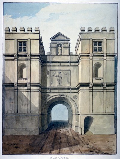 Aldgate，伦敦，约1820年 作者 弗雷德里克·纳什（Frederick Nash）
