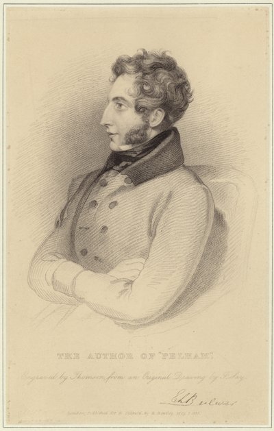 Edward Bulwer-Lytton，Baron Lytton的肖像 作者 弗雷德里克·理查德·说
