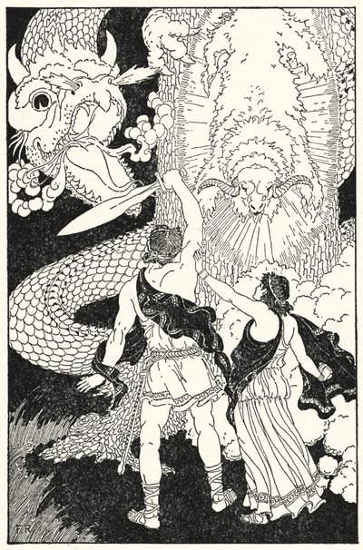 杰森拔剑向前一步（石版画） 作者 弗雷德里克·理查森