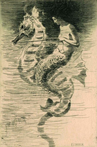 美人鱼，c.1881 作者 弗雷德里克·斯图尔特教堂