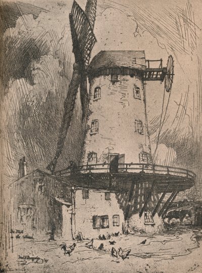 威勒尔的磨坊"，约1900年 作者 弗雷德里克·万戈·布里奇