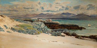 从Llanddwyn岛看Snowdon和Caernarvon，1917年。 作者 弗雷德里克·威廉·海斯