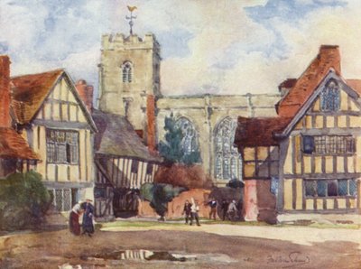 Stratford-on-Avon，The Grammar School 作者 弗雷德里克·威廉·牛顿·怀特黑德