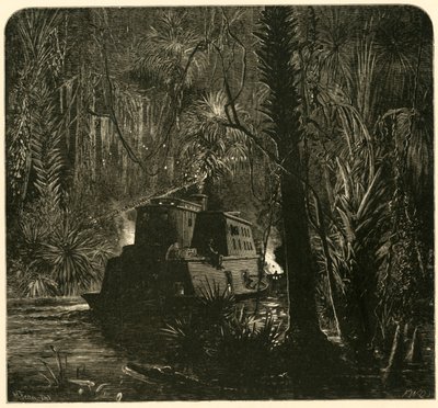夜间登上奥克拉瓦河》，1872年。   作者 Frederick William Quartley