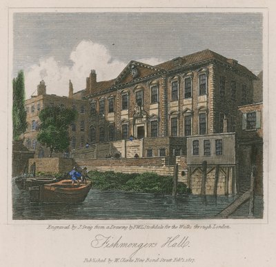 Fishmongers&39;Hall，伦敦泰晤士河上游街 作者 弗雷德里克·威尔顿·利奇菲尔德·斯托克代尔