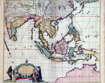 地理：弗雷德里克-德-维特的东印度群岛地图（1650年左右活跃）17世纪巴黎，B.N. 作者 弗雷德里克·德·威特