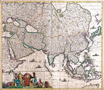 亚洲地图（蚀刻版 作者 弗雷德里克·德·威特