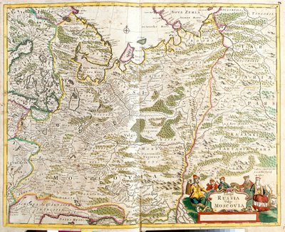 Map of Russia, around Moscow city (etching 作者 弗雷德里克·德·威特