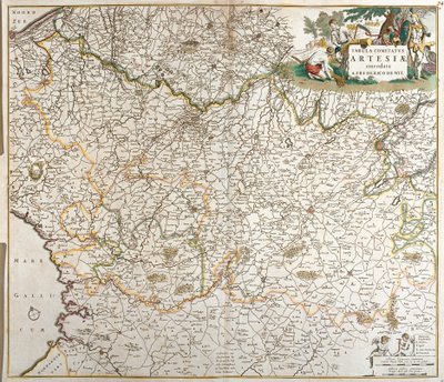 Map of the Count of Artois (France) (etching 作者 弗雷德里克·德·威特