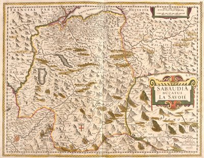 Map of the Duche of Savoie (France) (etching 作者 弗雷德里克·德·威特