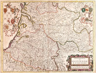 盖耶讷和加斯科涅（法国）政府地图（蚀刻版） 作者 弗雷德里克·德·威特