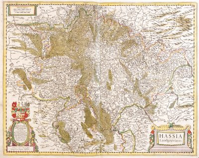 Map of the Landgrave of Hesse (Germany) (etching 作者 弗雷德里克·德·威特