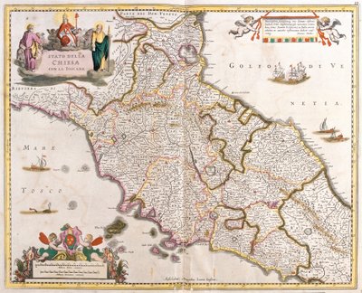 Map of the States of the Church in Tuscany (Italy) (etching 作者 弗雷德里克·德·威特