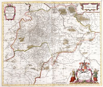 Misnie (德国) 的游行 (Margraviate) 地图（蚀刻版） 作者 弗雷德里克·德·威特