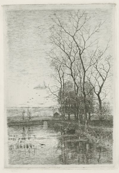 小桥 作者 Fredericus Jacobus van Rossum du Chattel（艺术家签名）