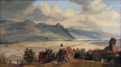 Blick auf das Siebengebirge mit Königswinter und der Ruine 作者 弗雷德里克·汉森·索丁