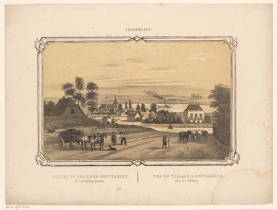 奥斯特比克景观
从桌山眺望 Oosterbeek 村庄（物上标题）
格尔德兰（实物上的系列名称） 作者 弗雷德里克·洛德维克·惠更斯