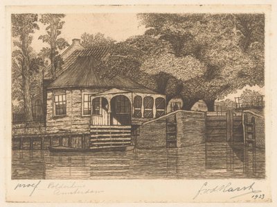 Polderhuis （物品上的原标题） 作者 Frederik van der Harst（艺术家签名）