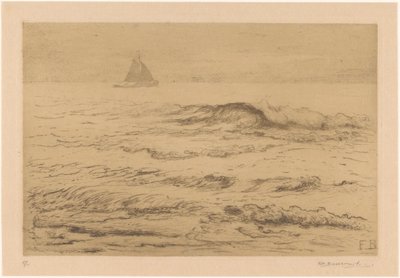 海上帆船 作者 Frederika Henriëtte Broeksmit（艺术家签名）