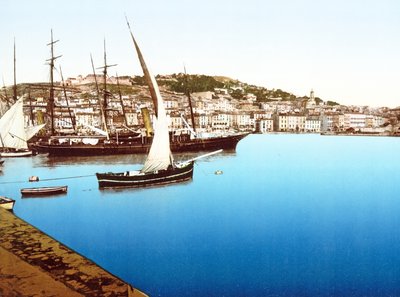 这个港口，法国，1890-1900的看法 作者 法国摄影师