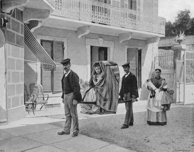 Aix-les-Bains - Le Depart Pour la Douche (b/w photo) 作者 法国摄影师