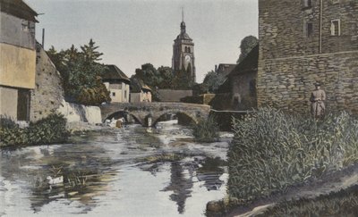 Arbois，教堂和桥梁上的Cuisance 作者 法国摄影师