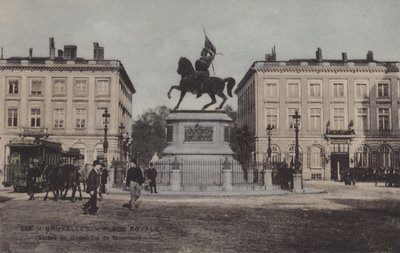 布鲁塞尔，皇家广场，Godefroid de Bouillon雕像 作者 法国摄影师