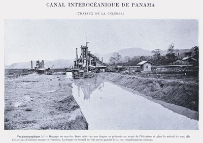 巴拿马大洋运河，La Culebra 工程（黑白照片） 作者 法国摄影师