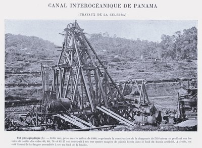 巴拿马大洋运河，La Culebra 工程（黑白照片） 作者 法国摄影师