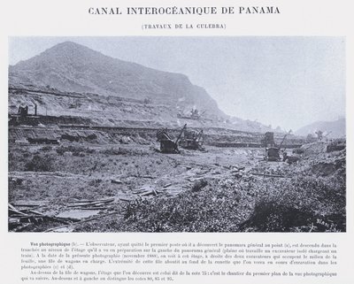 巴拿马大洋运河，La Culebra 工程（黑白照片） 作者 法国摄影师