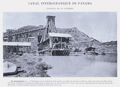 巴拿马大洋运河，La Culebra 工程（黑白照片） 作者 法国摄影师