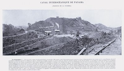 巴拿马大洋运河，La Culebra 工程（黑白照片） 作者 法国摄影师