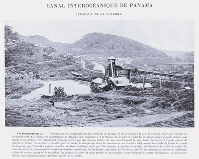 巴拿马大洋运河，La Culebra 工程（黑白照片） 作者 法国摄影师