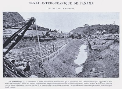 巴拿马大洋运河，La Culebra 工程（黑白照片） 作者 法国摄影师