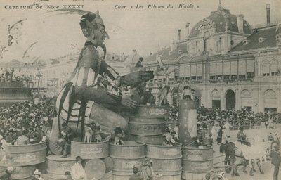 尼斯狂欢节，Char，The Devil&39;s Pills。明信片于1913年寄出。 作者 法国摄影师
