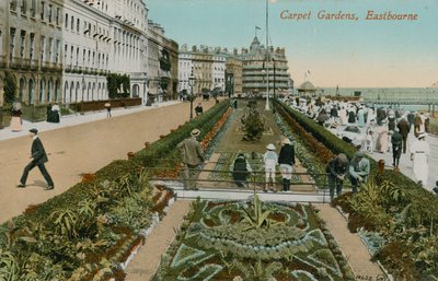 地毯花园，伊斯特本，英格兰。明信片于1913年寄出。 作者 法国摄影师