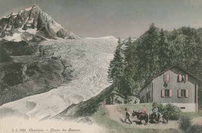 夏蒙尼 -  Bossons冰川。明信片于1913年寄出。 作者 法国摄影师