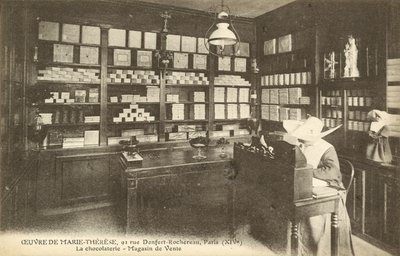 Chocolate shop, 92 Rue Denfert-Rochereau, Paris (b/w photo) 作者 法国摄影师