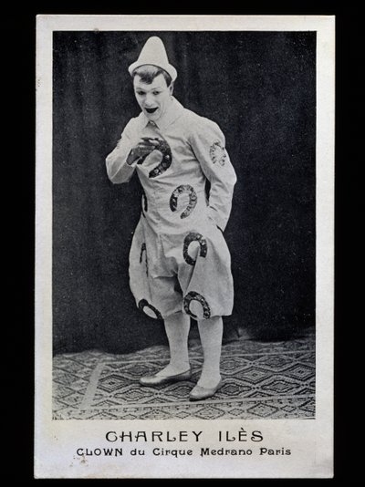 来自巴黎 Medrano 马戏团的小丑 Charley Iles (1876-?)，大约 1910 年，明信片，法国，20 世纪 作者 法国摄影师