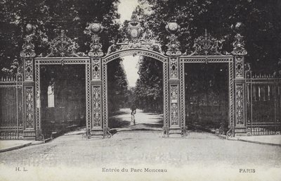入口，Parc Monceau，巴黎（黑白照片） 作者 法国摄影师