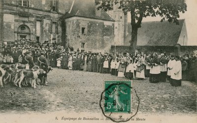 Bonnelles船员 - 车轮的祝福。明信片于1913年寄出。 作者 法国摄影师