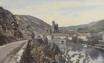 Estaing，一般观点，在拍卖地的上游 作者 法国摄影师
