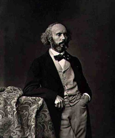 Felicien Cesar David (1810-76)，来自 "当代画廊"，约1874-78（黑白照片）。 作者 法国摄影师