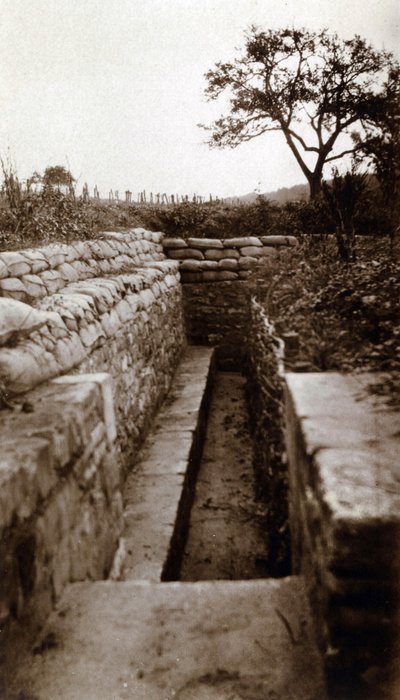 第一次世界大战（1914-1918）：战壕模型“Lemberg 海沟”视图，Hautebraye（瓦兹） 作者 法国摄影师