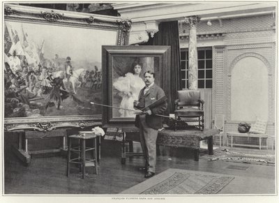 Francois Flameng在他的工作室 作者 法国摄影师