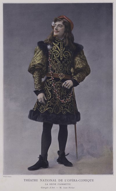 Jean Perier饰演女王Fiammette的Giorgio dAst（彩色照片） 作者 French Photographer