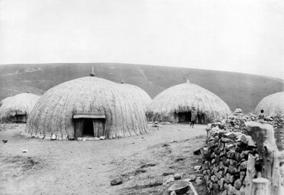 Kaffir Huts，南非，c.1914 作者 法国摄影师