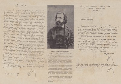 巴黎公社，Charles-Theophile Ferre（黑白照片） 作者 法国摄影师