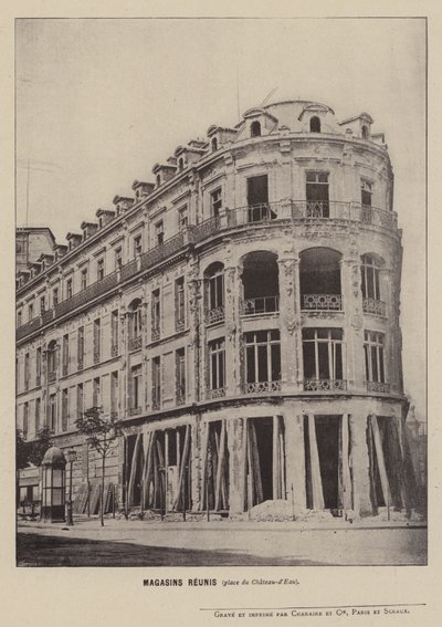 La Commune de Paris, Magasins Reunis, place du Chateau-d